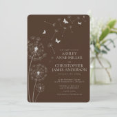Invitation Mariage Brown de pissonnet en noyer simple (Debout devant)