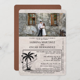 Invitation Mariage Brown du passeport Puerta Vallarta
