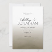 Invitation Mariage Brown moderne Gras & Minimaliste (Devant)