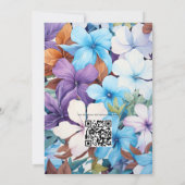 Invitation Mariage Brown périphérique, turquoise et rougeâtre (Dos)