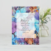 Invitation Mariage Brown périphérique, turquoise et rougeâtre (Debout devant)