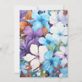 Invitation Mariage Brown périphérique, turquoise et rougeâtre (Dos)