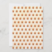 Invitation Mariage brûlé orange fleurs d'automne abeille luxe (Dos)