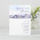 Invitation Mariage Brunch Sunset Mountain Winter M (Debout devant)