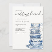 Invitation Mariage Brunch Tea Party Chinoiserie Fête des mari (Devant)