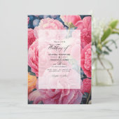Invitation Mariage Bubblegum rose, bonbon de coton et fraise (Debout devant)