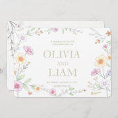 INVITATION MARIAGE BUDGET BOTANIQUE (Devant / Derrière)