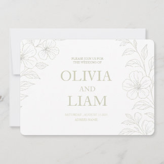 INVITATION MARIAGE BUDGET BOTANIQUE