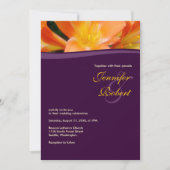 Invitation Mariage budget violet et orange (Devant)