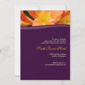 Invitation Mariage budget violet et orange (Dos)
