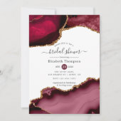 Invitation Mariage Burgundy et Agate dorée (Devant)