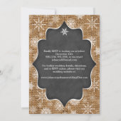 Invitation Mariage | Burlap | Cerf | Les flocons de neige | T (Dos)