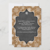 Invitation Mariage | Burlap | Les flocons de neige | Invitati (Dos)