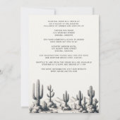 Invitation Mariage Cactus décontracté avec détails (Dos)