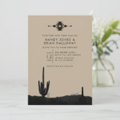 Invitation Mariage Cactus du désert du sud-ouest (Debout devant)