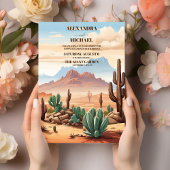Invitation Mariage Cactus moderne