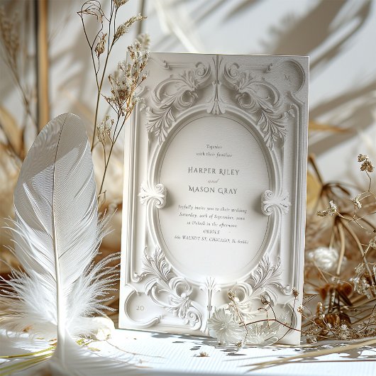 Invitation Mariage cadre d'élégance baroque