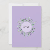 Invitation Mariage Cadre Géométrique Feuillage Eucalyptus Mod (Dos)