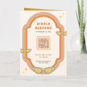 Invitation Mariage Cadre Groovy Coloré Rétro Bohème des Année (Dos)