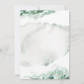 Invitation Mariage cadre or Ombre en marbre vert (Dos)