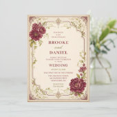 Invitation Mariage Cadre Orné de Bourgogne (Debout devant)