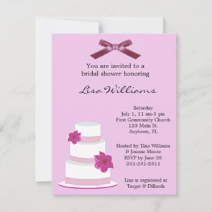 Invitation Mariage Cake Bridal Shower