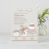 Invitation mariage Cakes (Debout devant)