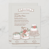Invitation mariage Cakes (Devant / Derrière)