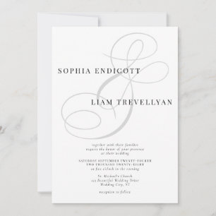 Invitation Mariage Calligraphié Élégant Classique avec Esperl