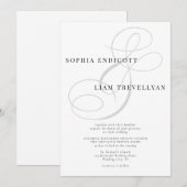 Invitation Mariage Calligraphié Élégant Classique avec Esperl (Devant / Derrière)
