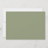 Invitation Mariage calligraphié formel vert mousse (Dos)