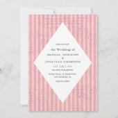 Invitation Mariage calligraphié sur le thème de Paris rose et (Devant)