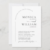 Invitation Mariage Calligraphique Minimaliste Élégant (Devant)