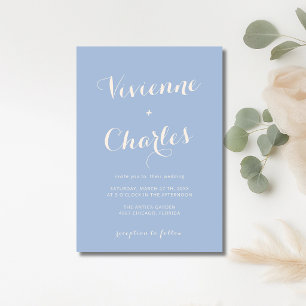 Invitation Mariage calligraphique moderne minimaliste lin et