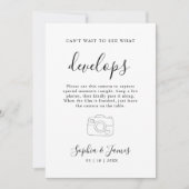 Invitation Mariage Caméra jetable Signal photo Mariage (Devant)