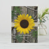 Invitation Mariage Camo Tournesol Woodland (Debout devant)