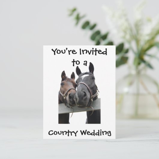 Invitation Mariage campagnard (Debout devant)