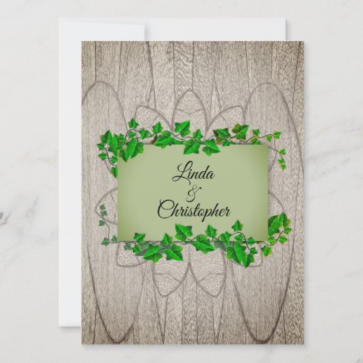 Invitation mariage campagnard (Dos)