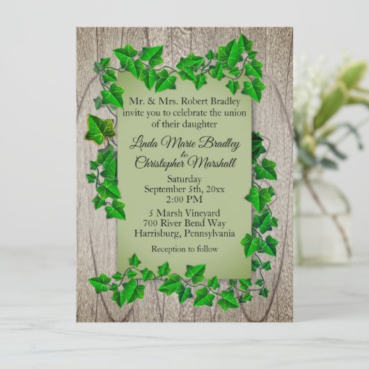 Invitation mariage campagnard (Debout devant)