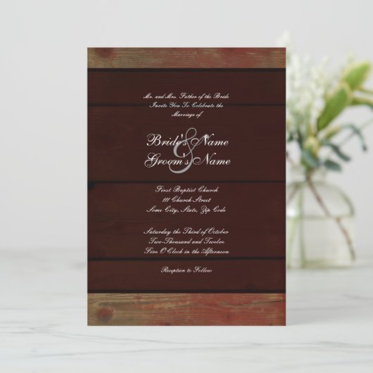 Invitation Mariage campagnard (Debout devant)