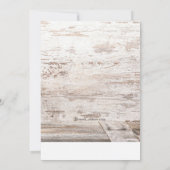 Invitation Mariage campagnard (Dos)