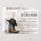 Invitation Mariage campagnard (Devant / Derrière)