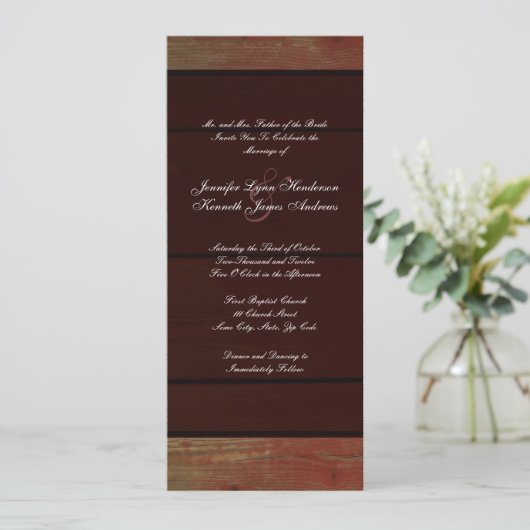 Invitation Mariage campagnard (Debout devant)