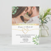 Invitation Mariage Campagnard à l'Eucalyptus Vert (Debout devant)