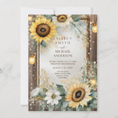 Invitation Mariage campagnard Anniversaire Baby shower Retrai (Devant)