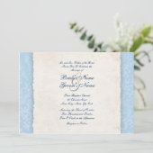 Invitation Mariage campagnard bleu (Debout devant)