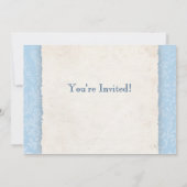 Invitation Mariage campagnard bleu (Dos)