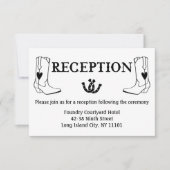 Invitation Mariage campagnard Boots Cowboy De La Réception Ou (Devant)