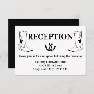 Invitation Mariage campagnard Boots Cowboy De La Réception Ou