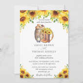 Invitation Mariage campagnard Casquette des bottes Sunflower  (Devant)